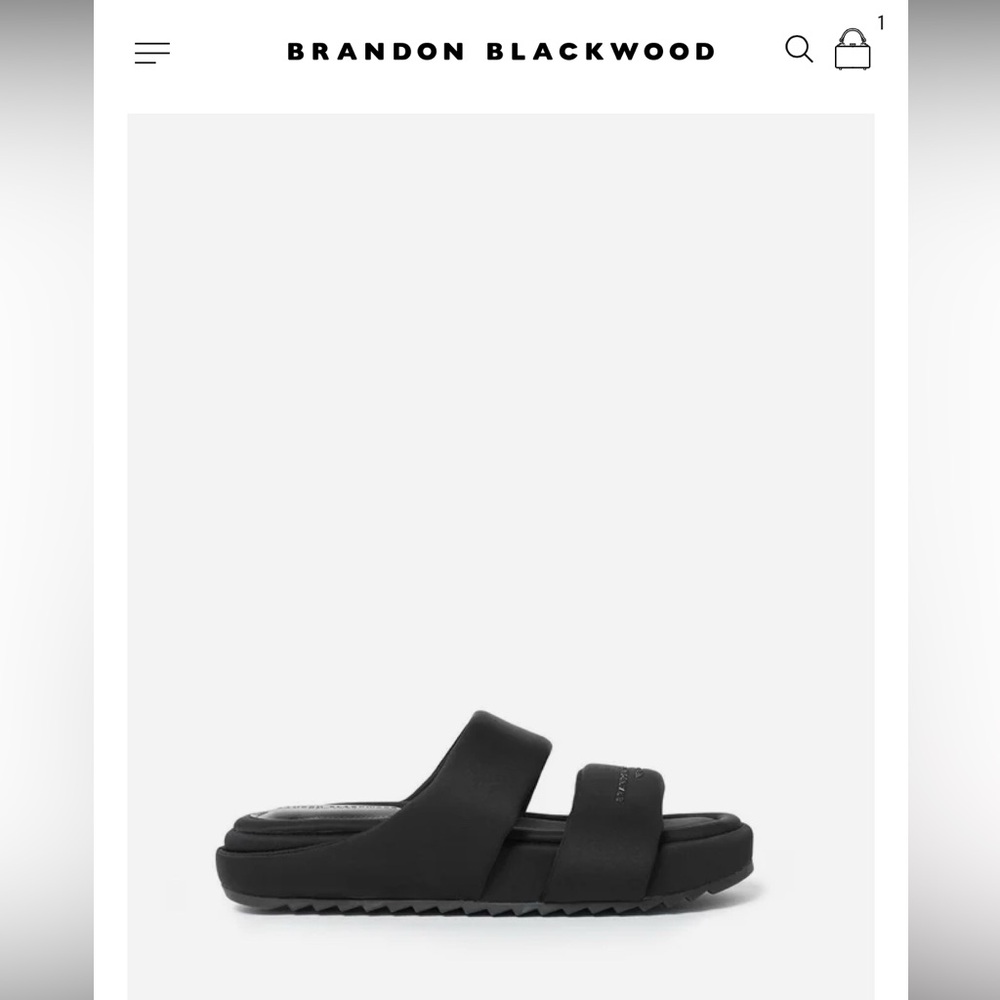 Brandon Blackwood Dai Sandal-Women’s black shoe size 38(7.5) Brand New with Tags